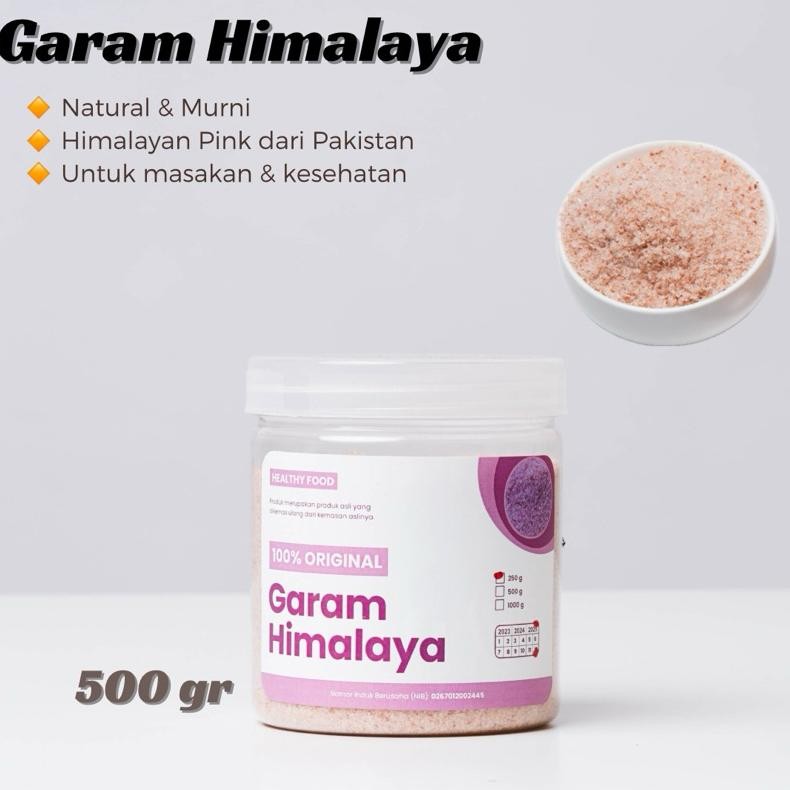 

GARAM HIMALAYA PINK PAKISTAN 500gr asli non rafinasi ping organik JSR import gunung himalayan salt Nugi