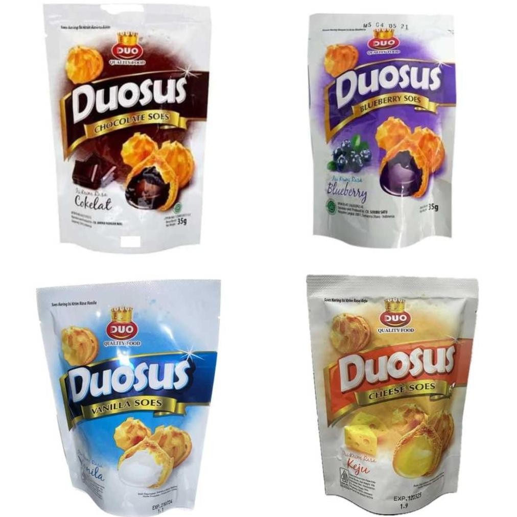 

DUOSUS Soes Isi 1 Dus Isi 30pcs - Sus Isi Kering Dengan Varian Rasa Nugi