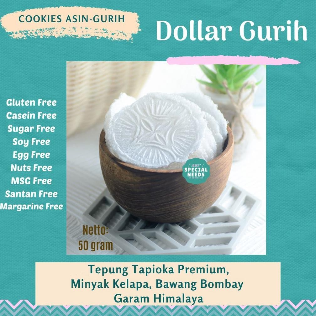 

Dollar Gurih - Gluten Free Sugar Free Egg Free Dairy Free Margarine Free Santan Free - Diet Special Needs Nugi