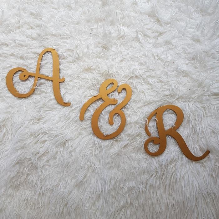 Huruf Kayu Inisial Backdrop Initial Lamaran Wedding Dekorasi Pesta 40