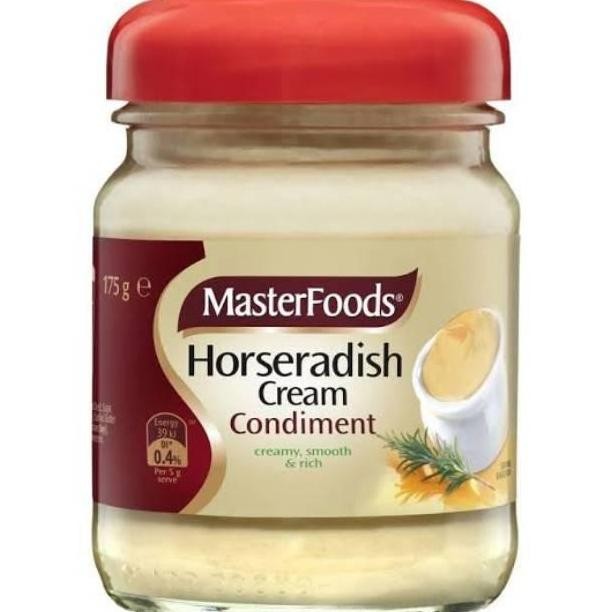 

Promo Masterfoods Horseradish Cream 175Gr - Saus Krim Pedas Untuk Steak Sosis