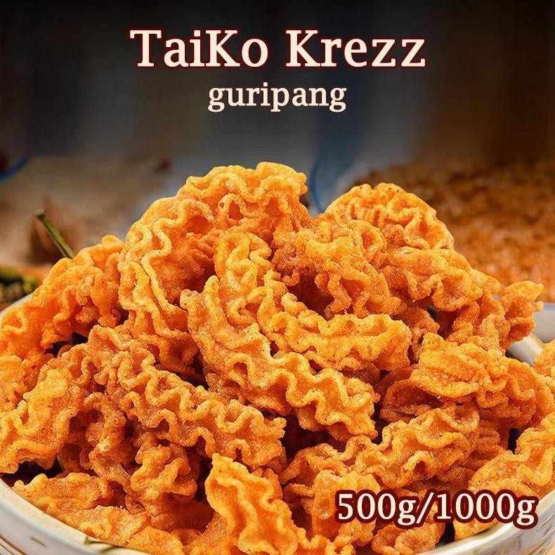 

COD Taiko Krezz 500g/1000g, camilan/makanan kembung/ puffed, citarasa baik, renyah dan lezat, makanan puffed daribahan baku berkualitas, renyah dan tidakterlupakan Nugi
