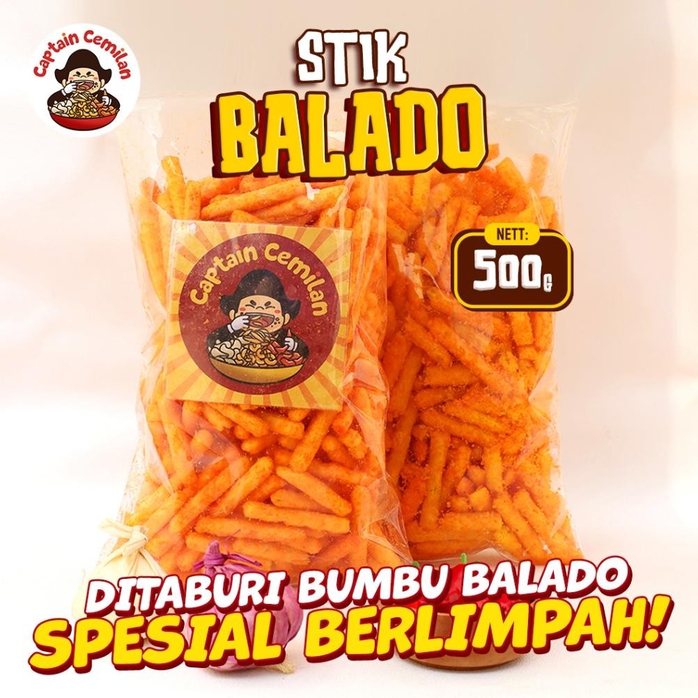 

500Gram Snack Stick Balado cemilan asin gurih Captain Cemilan snack kiloan makanan ringan cemilan Nugi