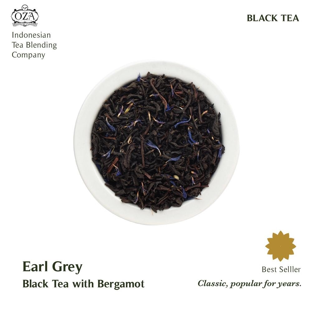

OZA Tea - Earl Grey | Artisan Tea - Black Tea | Specialty Grade | Teh Premium | 40 gram (20 cups) Nugi