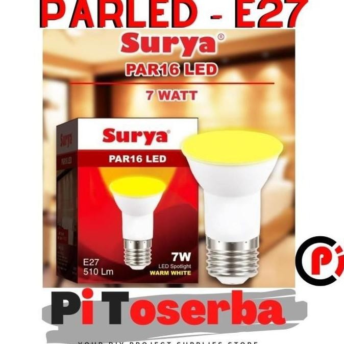 Surya Par 16 Led Spot Cahaya Kuning Warm White 7W 7 Watt Fitting E27