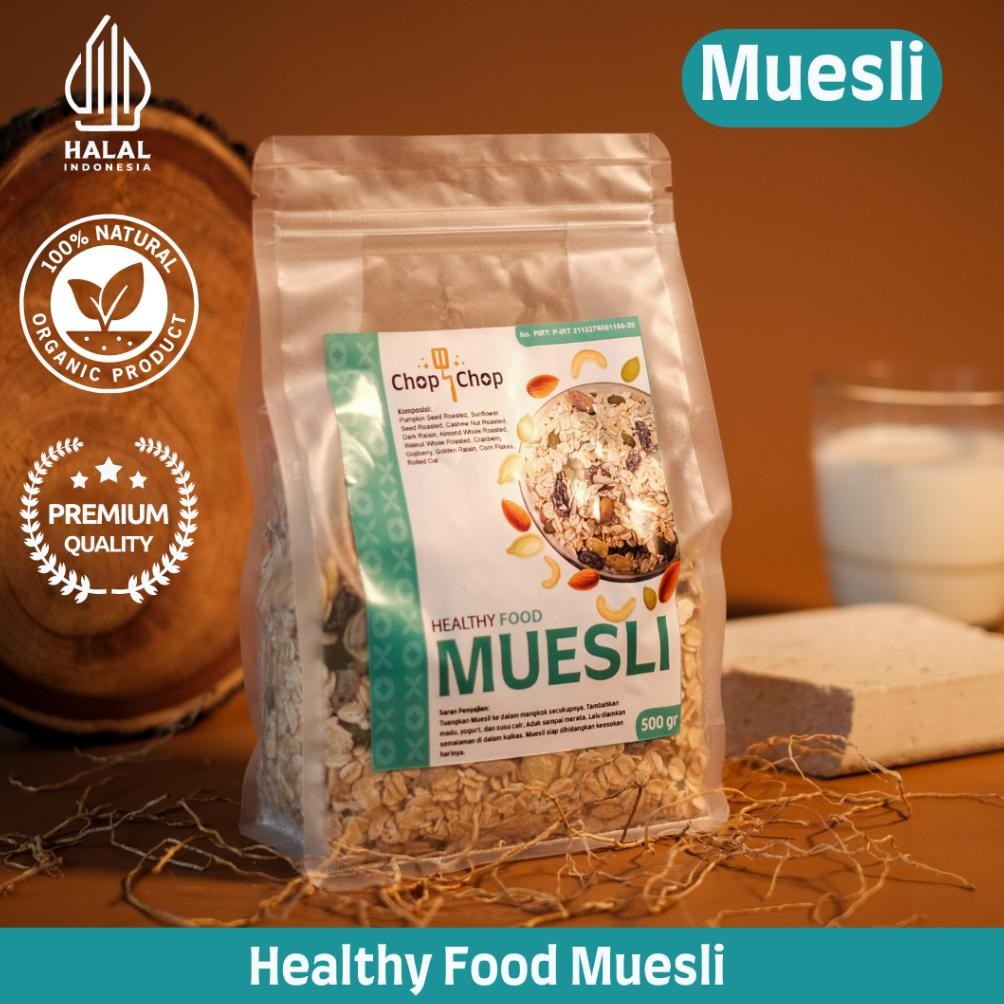 

Full House Muesli Chop Chop Sarapan Sehat Rendah Kalori 500 Gram Nugi
