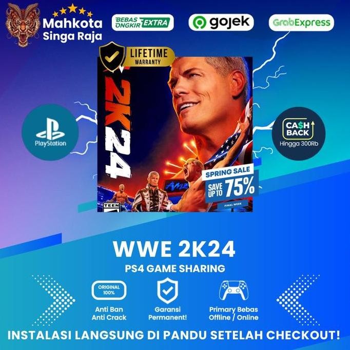siap kirim game wwe 2k24 ps4 - playstation 4 digital sharing akun murah