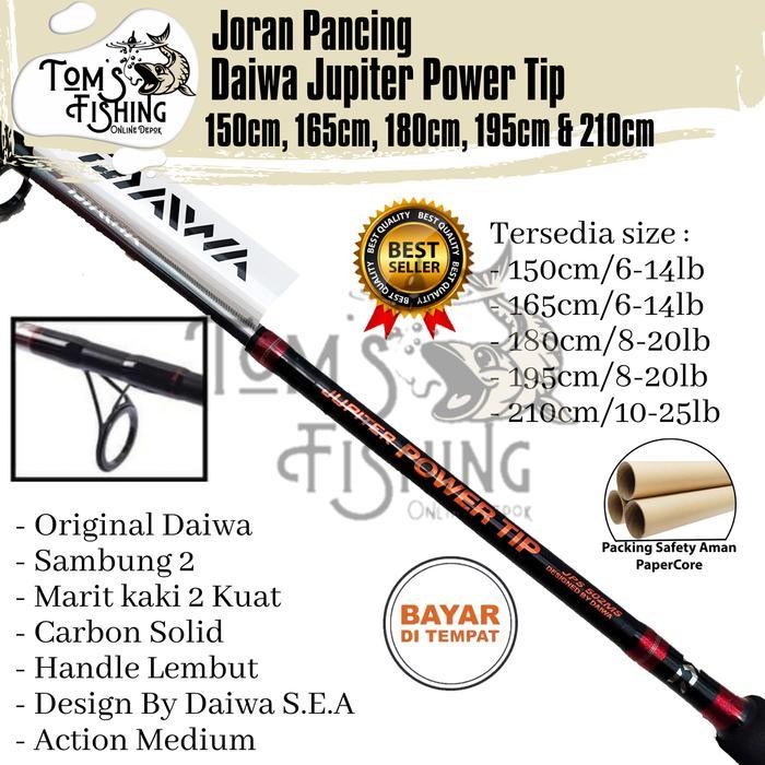 Joran Pancing Daiwa Jupiter Power Tip 150Cm - 210Cm (Original) Carbon Solid - Toms Fishing