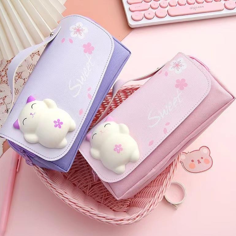 

Bisa Cod [ CodReady ] Tas Pensil Murid Lucu/Tas Pensil Kapasitas Besar/ Dengan Aksesori Stress Relief Bahan Tahan Air/Berbagai Pilihan Bisa Cod