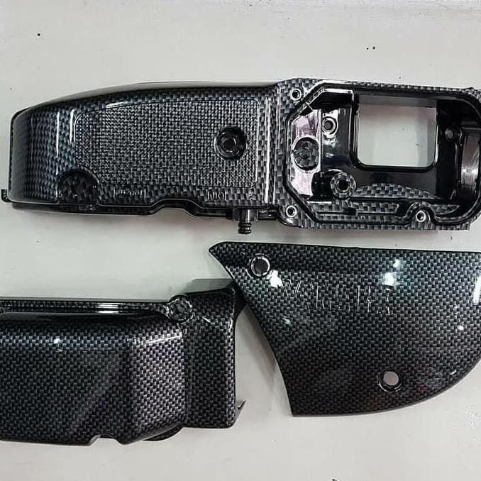 Asli Cover Cvt Mio Sporty Motif Carbon Tutup Cvt Variasi Motor