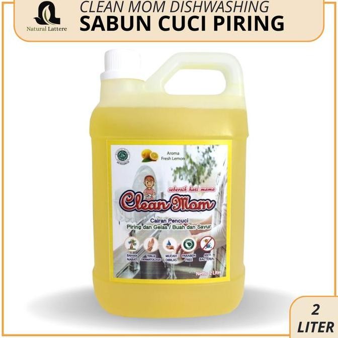 Sale Clean Mom Sabun Cuci Piring Buah & Sayur Lemon 2 Liter - Formula Aman