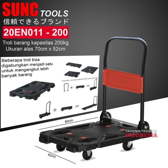 Troli Lipat Trolley Trolly Barang Troli Plastik Tebal 200Kg Sunc Tools