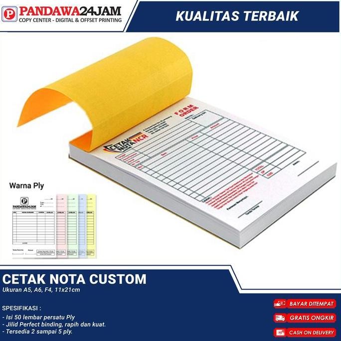 

Bon Nota Kwitansi Custom | 2 Ply, 3 Ply, 4 Ply, 5 Ply | Numerator