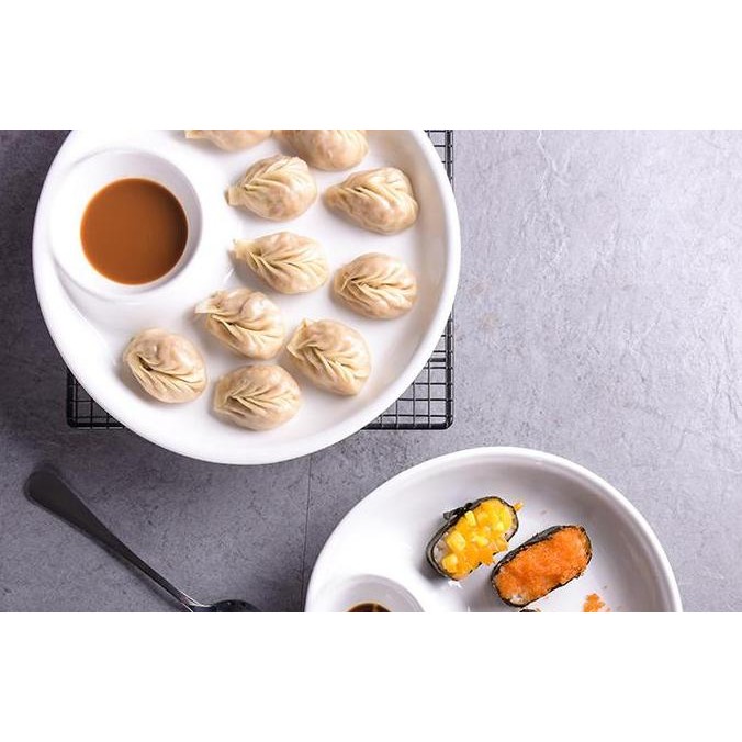 

Piring Keramik Dengan Tempat Sambal 30cm12inch