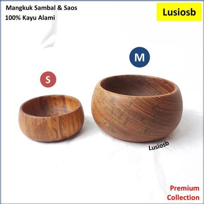 

Mangkuk Sambal Kayu Jati Mangkuk Saos Wooden Sauce Bowl