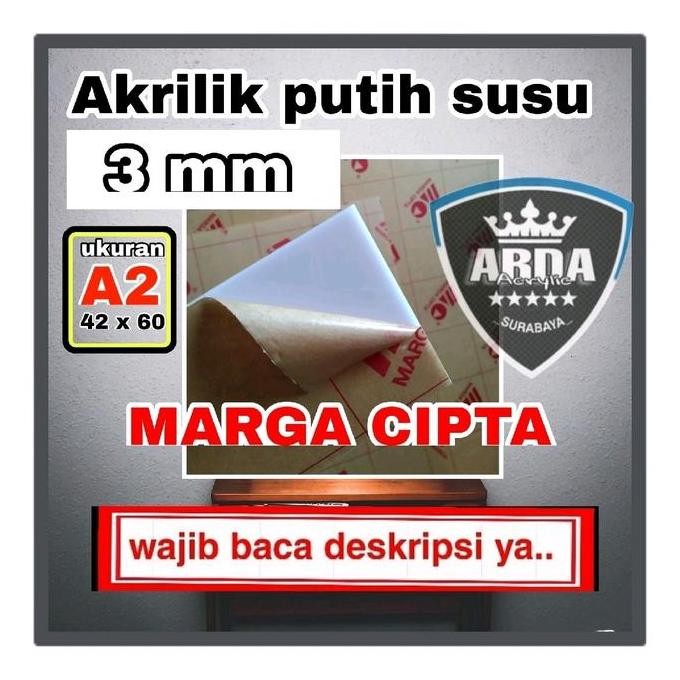 Akrilik 3mm susu A2 / acrylic white /akrilik putih susu lembaran/akrilik murah Paper Stationery