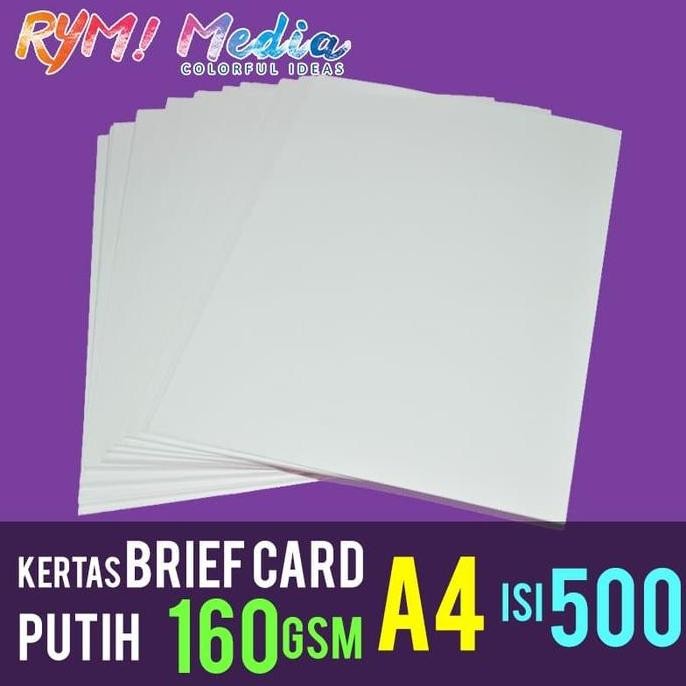 

BEBAS ONGKIR - 500 Lembar Kertas Brief Card (BC) 160 gram A4 / Manila 160 gsm 1 rim