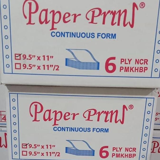 

Continuous Form 6 Ply Warna 9.5 x 11 Paper Prints