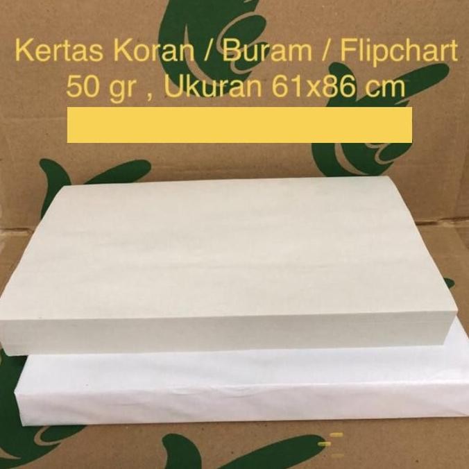 

TERMURAH - Kertas Koran / Buram / Flipchart 50gr ( 61x86 cm )