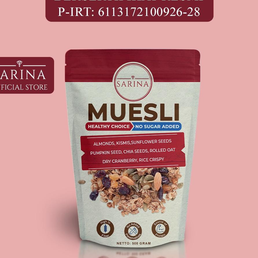 

Muesli Fruit Seed Gram Sarina Sereal Makanan Ringan Dan Sarapan Sehat