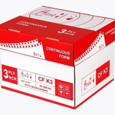 

TERLARIS - Continuous Form 3 ply 9,5/2 x 11/2 bagi 4 Hi Print (Wartel)