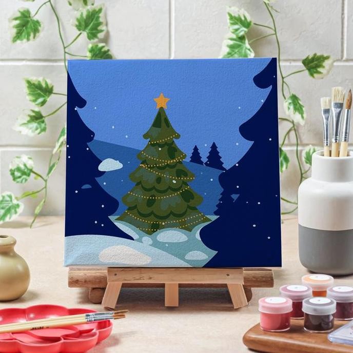 

Painting by number kit canvas alat melukis art set painting kit murah