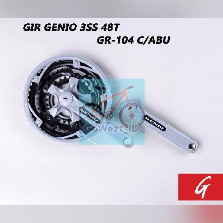 Gear Gir Crank Set Susun Genio Sepeda 3 Speed As Besar Mtb Hh Quality