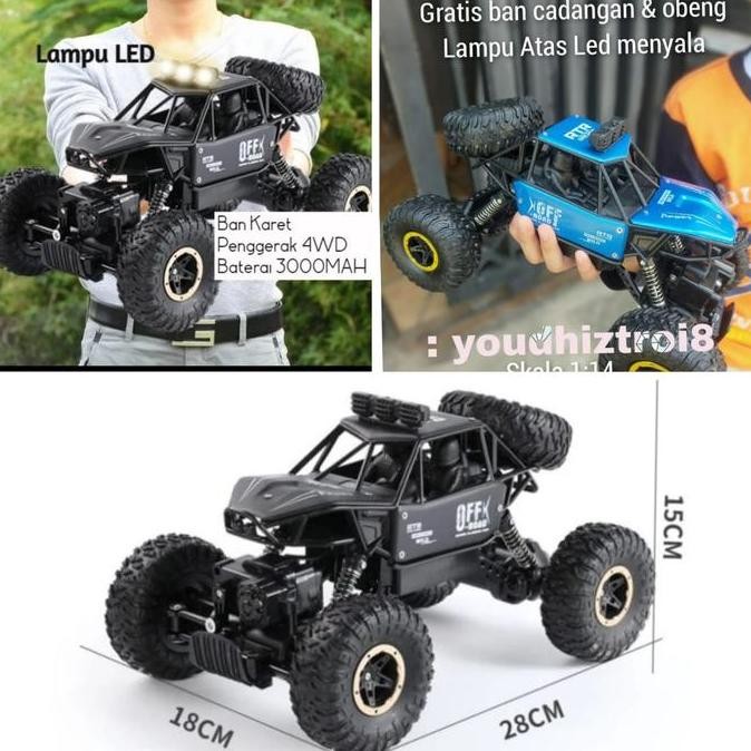 MOBIL REMOT RC 4WD ROCK CLIMBER MAINAN REMOTE CONTROL - MONSTER RACE