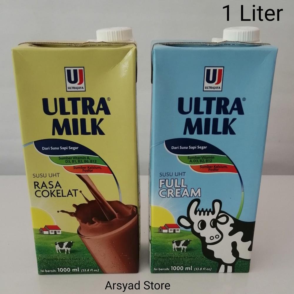 

Ultra Susu UHT Kemasan 1 Liter Coklat atau Full Cream Nugi