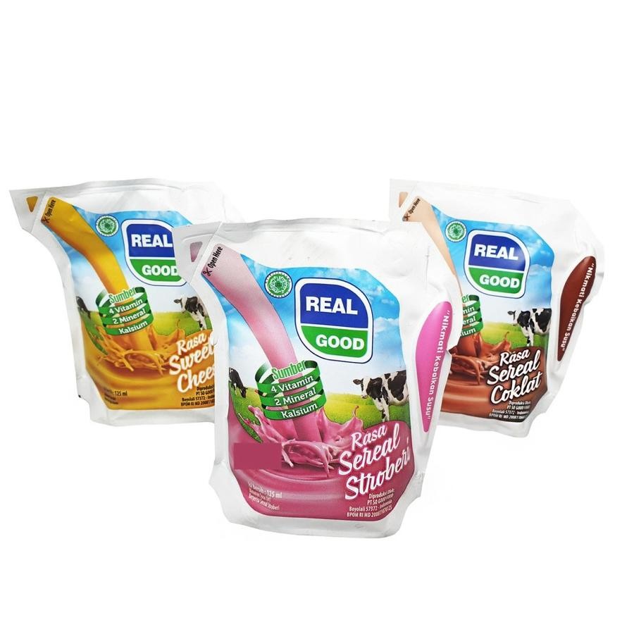 

[GROSIR!!] Real Good POUCH 1 DUS isi 40 x 125ml - susu uht grosir nikm Nugi