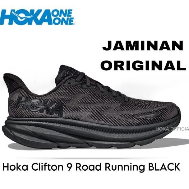 Hoka Clifton 9 Mens Road Running Shoes Bla