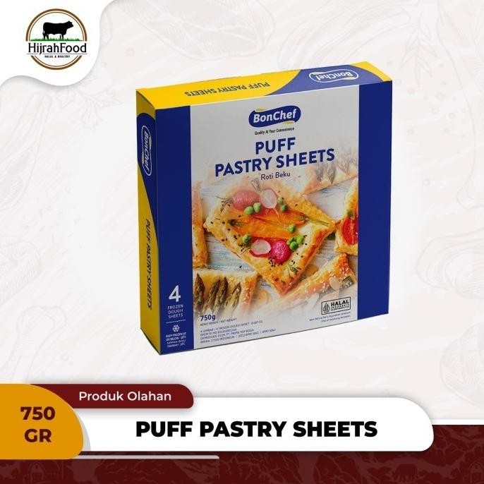 

Bonchef Puff Pastry Sheets Dough Roti Beku 750 gram 4 Lembar Nugi