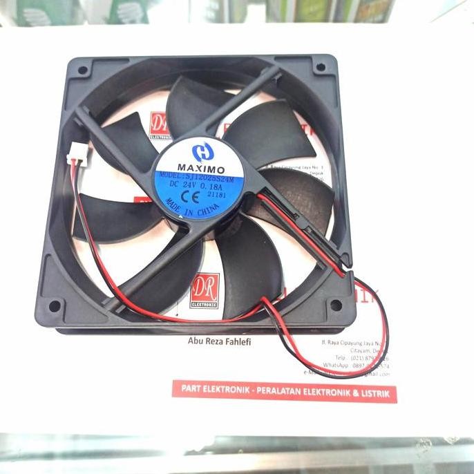 Cooling Fan Exhaust Fan Kipas Pendingin DC 24v 12x12 12 cm 24 volt DC Nugi