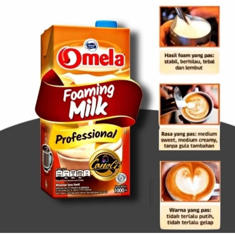 

susu uht omela foaming milk 1 liter professional 1L Nugi