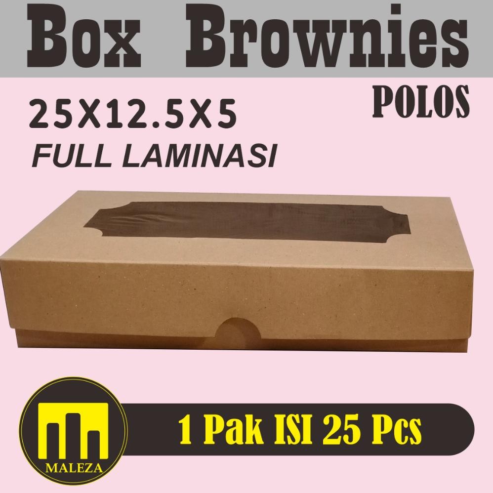 

Box Brownies 25x12x5/Dus Brownies/Box pisang bolen Polos Isi 25 Pcs Nugi