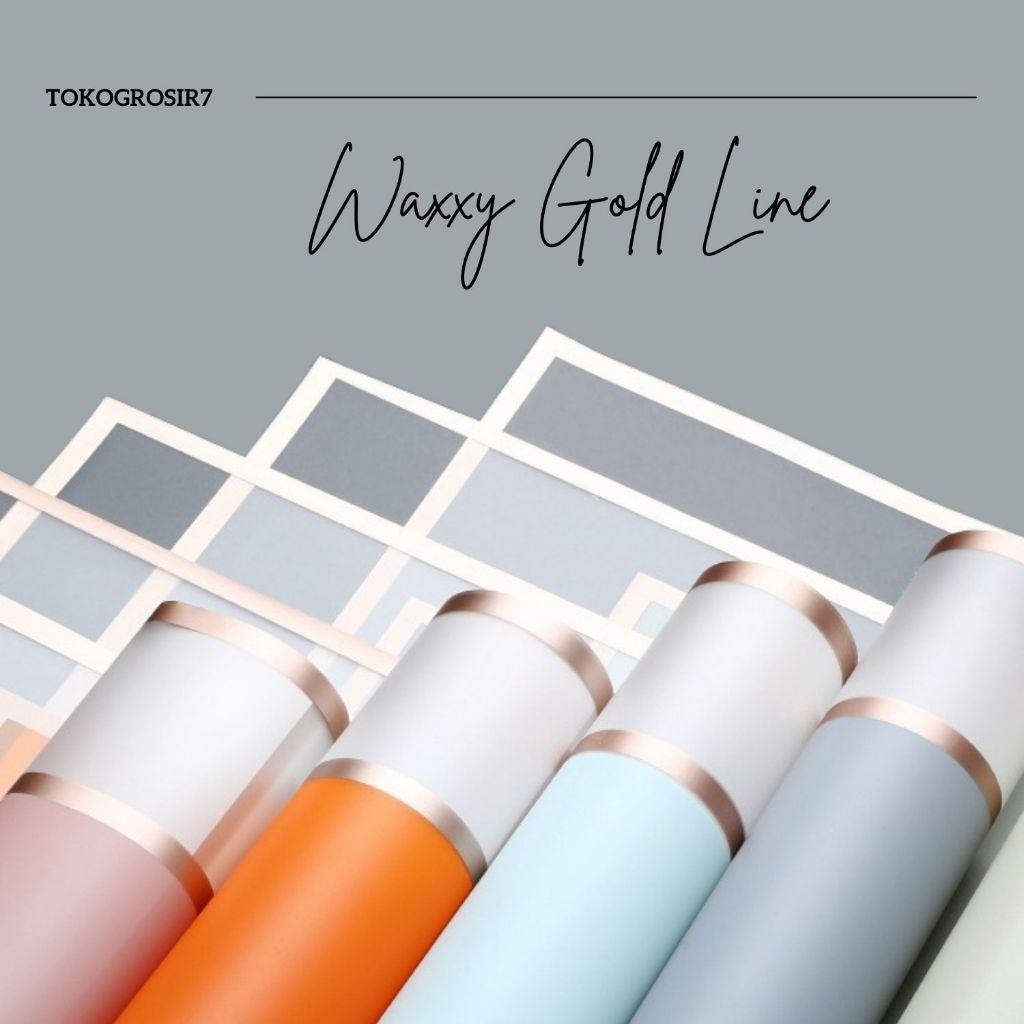 

Kkim Kertas Buket Transparent Double Frame Cellophane Double List Flower Gold Line Wrapping Paper Flower