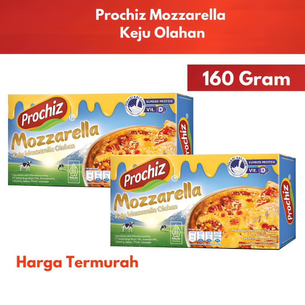 

Prochiz Mozzarella Keju Olahan 160 Gram Gurih Nugi