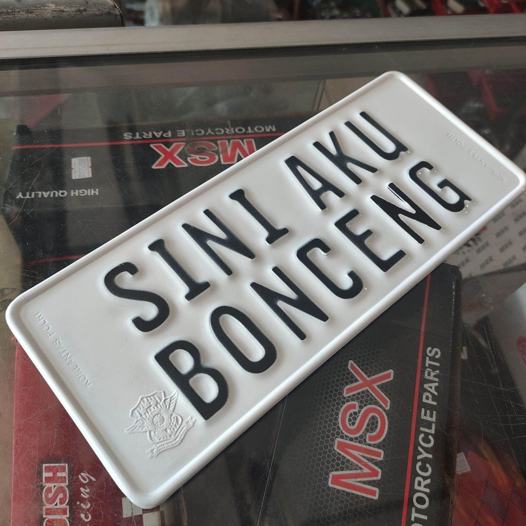 plat nomor  motor variasi costum