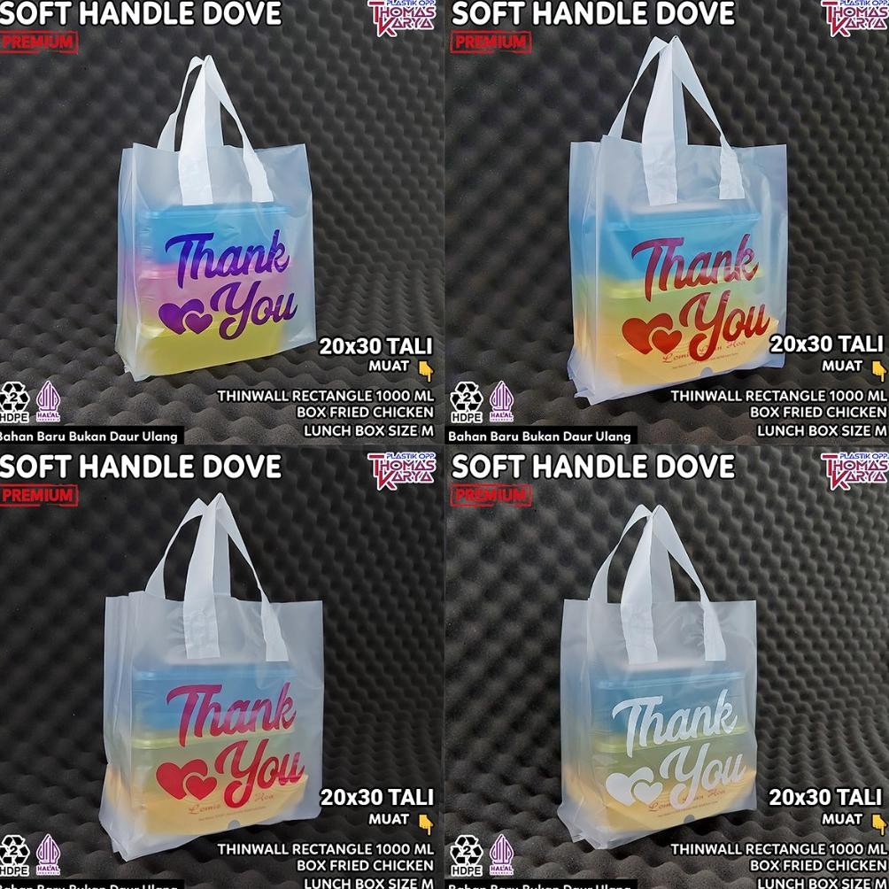 

Softhandle Bag 20x30 Motif Thank You Isi 50 Plastik Bingkisan Snack Ultah / Tas Souvenir Hajatan Nugi