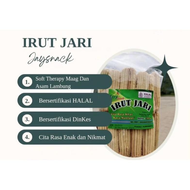 

Kue Irut Jari 255 gram (gluten free) Rasa Jahe/Original/Less Sugar Nugi
