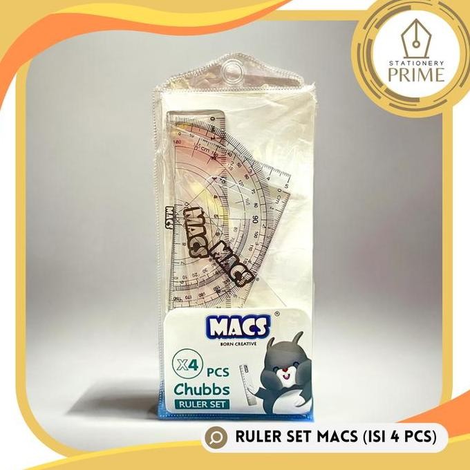 

Penggaris Set / Ruler Set Macs (Isi 4 Pcs) [Set]