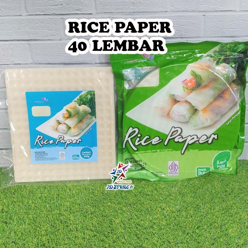 

HALAL - RICE PAPERS 40 Lembar Kulit Lumpia rice papers - JAVA SUPER FOOD Nugi