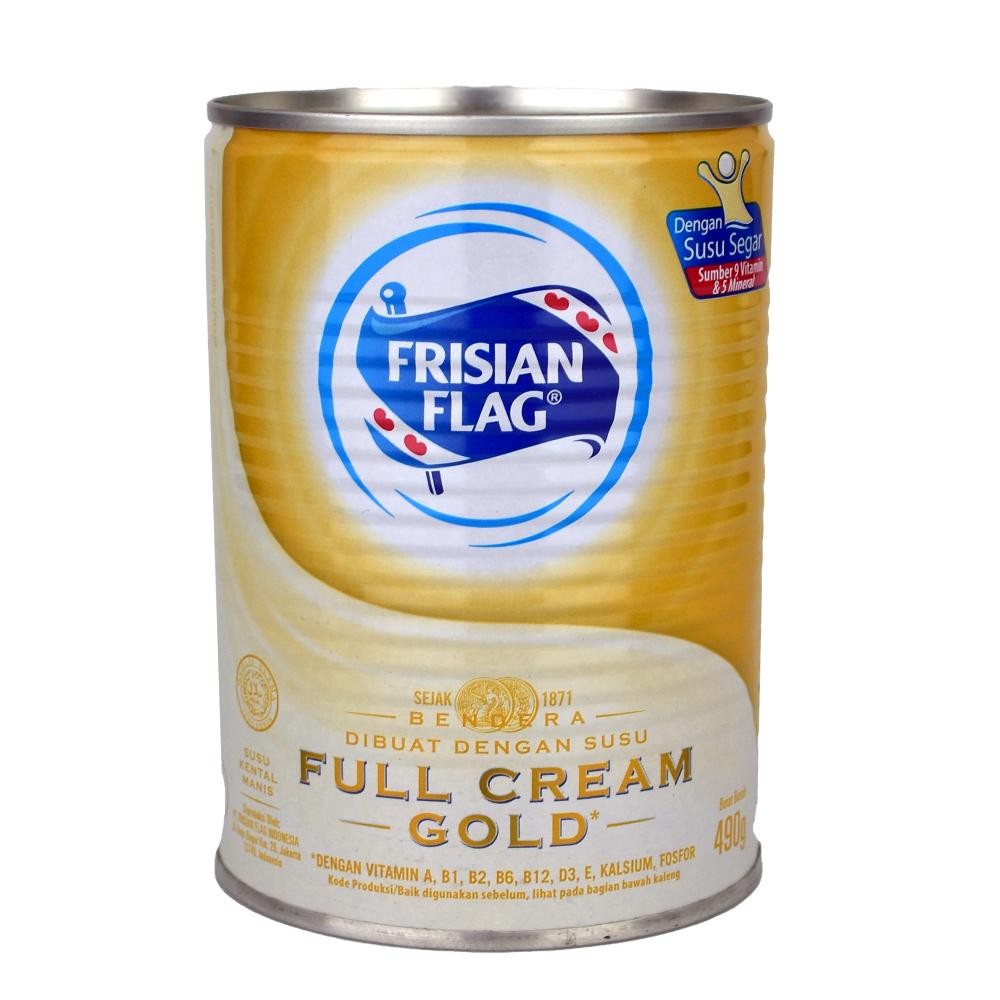

SUSU KENTAL MANIS FRISIAN FLAG BENDERA GOLD KALENG BESAR 490 GR FULL CREAM Nugi
