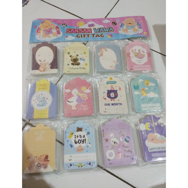 

gift tag/hangtag motif baby isi 300pcs Nugi