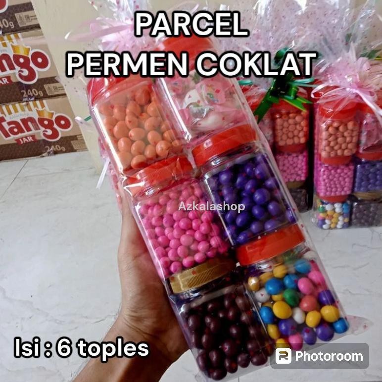 

( 4 pcs ) bagelen Bandung parcel kue kering lebaran aneka permen parcel lebaran permen coklat 6 toples Nugi