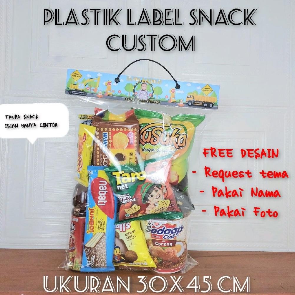 

[10Pcs]Plastik Label Snack Ultah Custom Uk 30X45cm Ulang Tahun Nugi