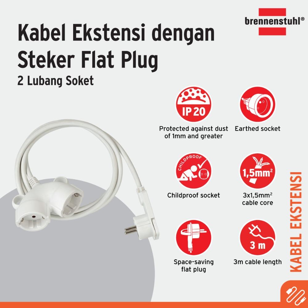brennenstuhl 1161820223 Kabel Ekstensi