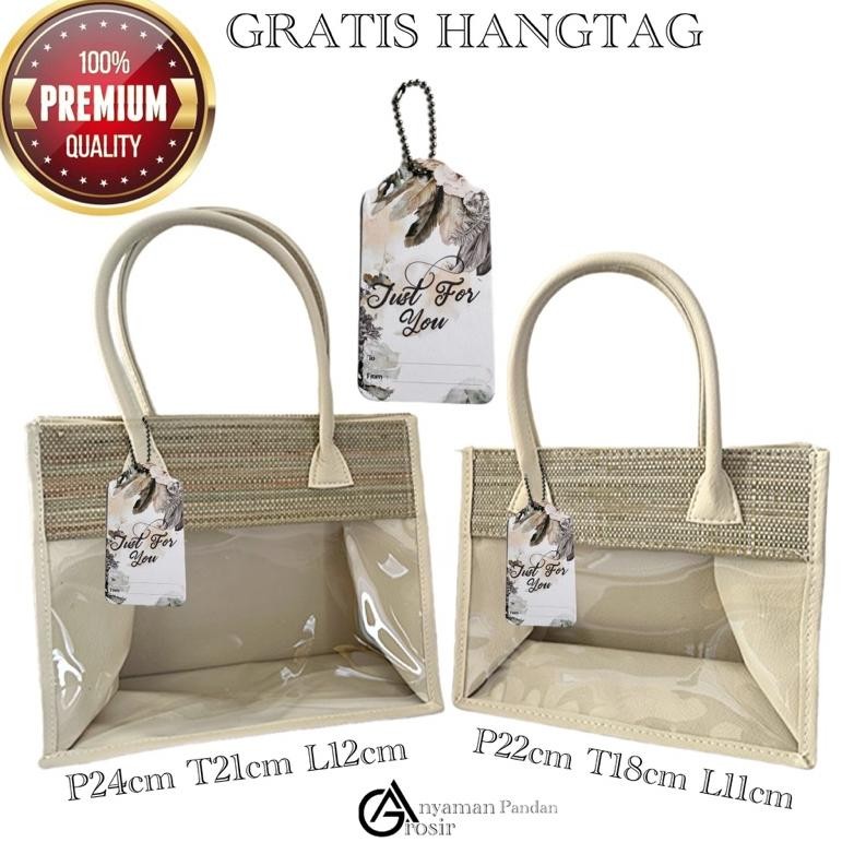 

READY Tas hampers MIKA MENDONG tas parcel lebaran tas anyaman pandan keranjang toples kue lebaran Nugi