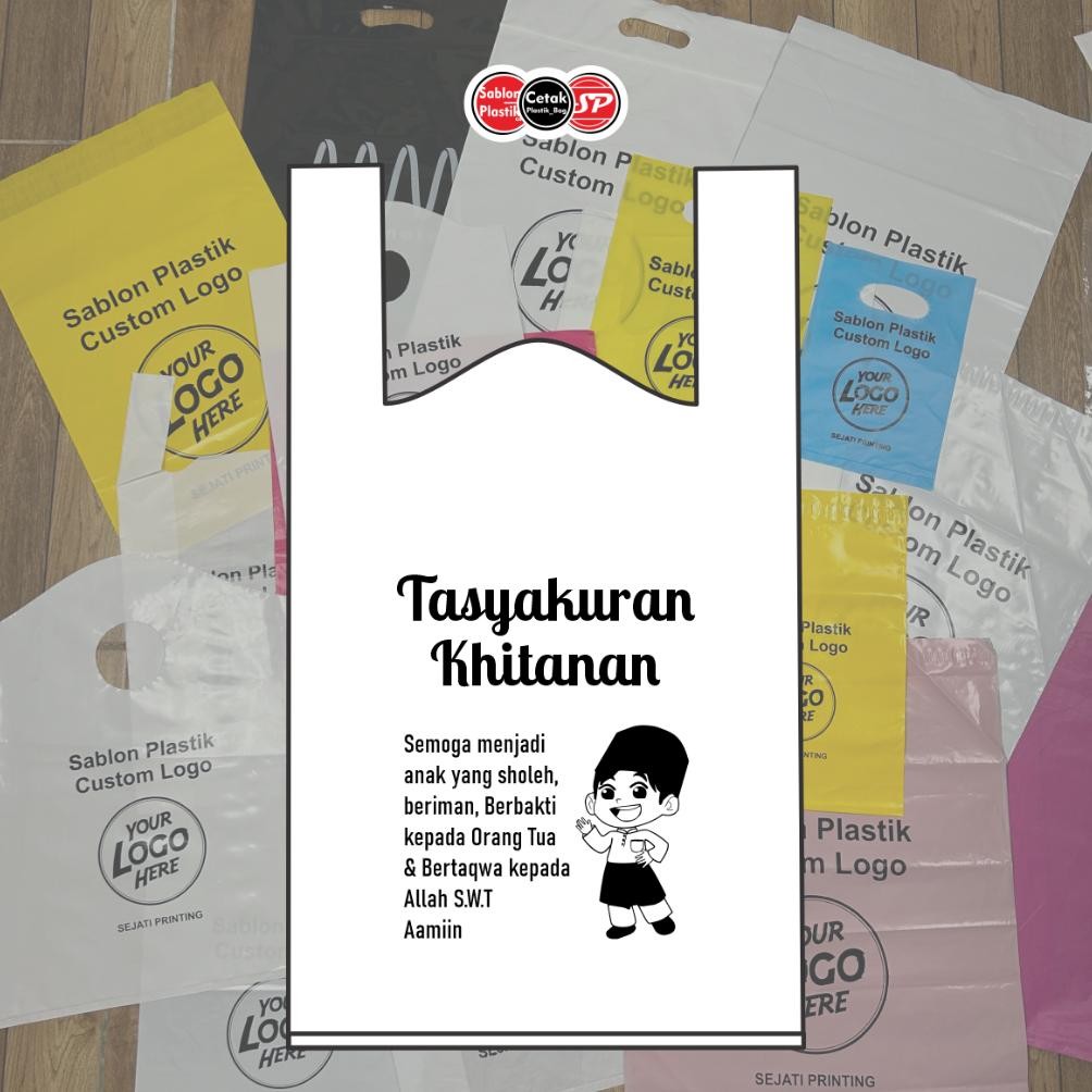 

(Isi 25pcs) Plastik Motif Sunatan, Plastik Hidangan, Plastik Khitanan, Plastik Sunat Nugi