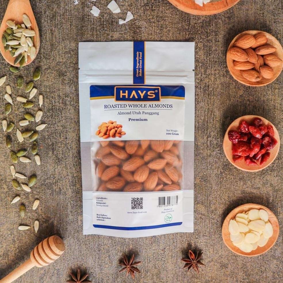 

Best! Almond Utuh Panggang / Roasted Whole Almond - HAYS ~